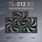 Thermalright TL-S12 120mm PWM ARGB Light Ring Case Fan (Black, White) (3-Pack)