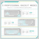 Ajazz AK820 White Backlit Wired 75% Hot-Swappable Mechanical Keyboard