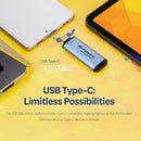 Transcend ESD300 512GB Dual USB 10Gbps Read up to 1050MB/s Type-C Portable SSD (Pink) (TS512GESD300P)