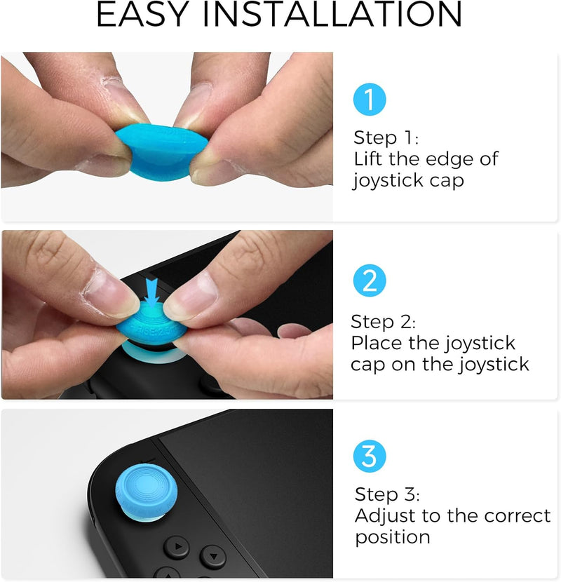 IINE Silicone Joystick Caps for Nintendo Switch 2 (Blue/Orange) (L1097)