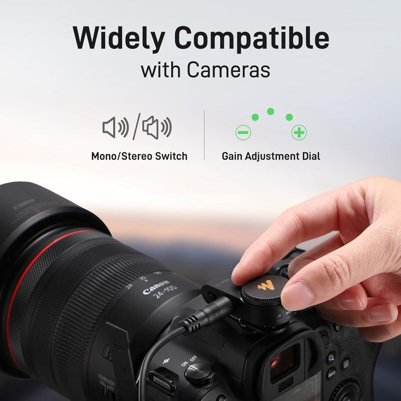 Maono Wave T5 WM650 PA2 AI Wireless Lavalier Microphone for Camera