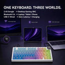 Ajazz AK820 V2 Pro RGB Tri-Mode Mechanical Keyboard (TransparentColor)