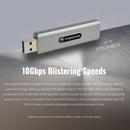 Transcend ESD320A 512GB Dual USB 10Gbps Read up to 1050MB/s Type-A Portable SSD (TS512GESD320A)