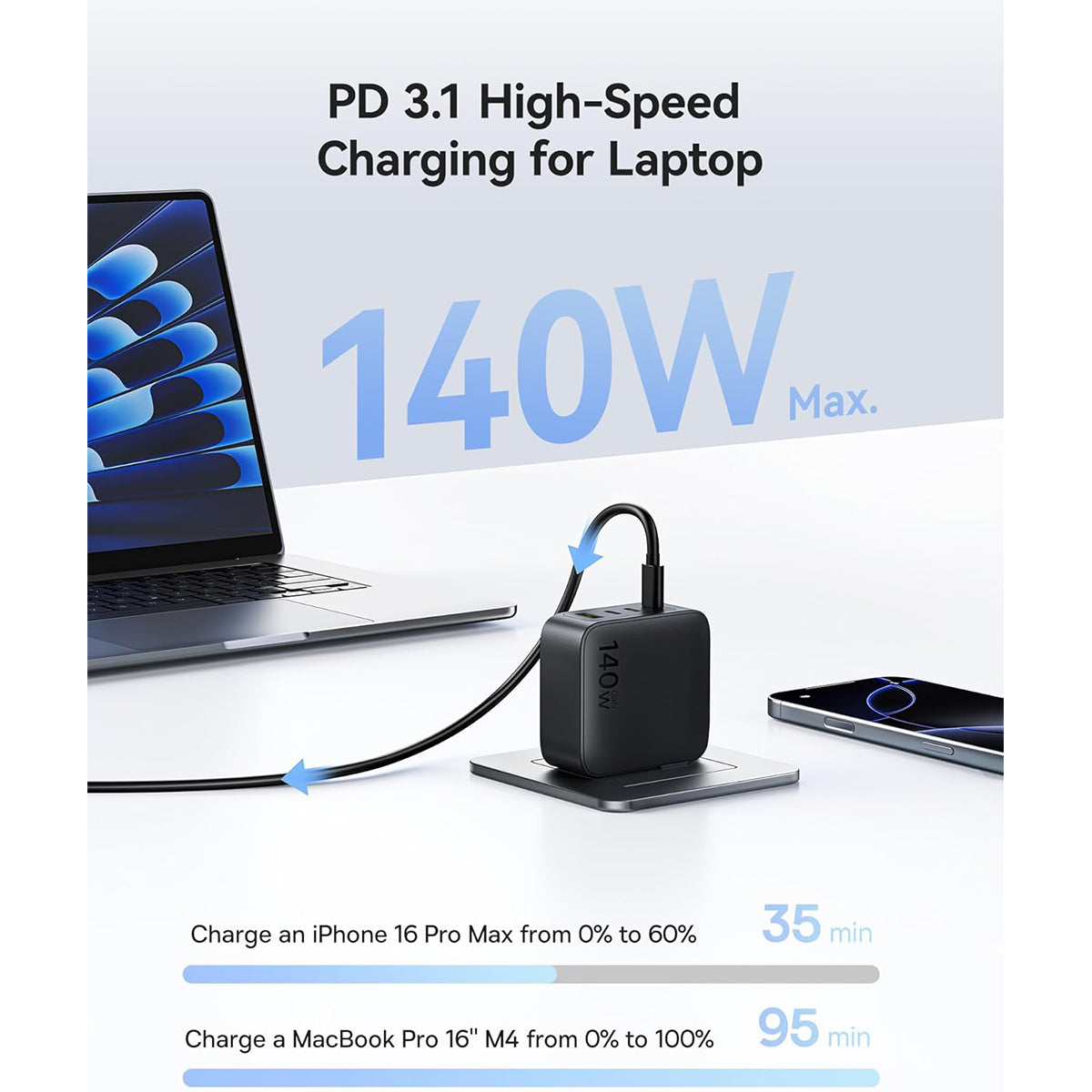 Baseus EnerFill FH11 GaN Fast Charger 3C+U 140W