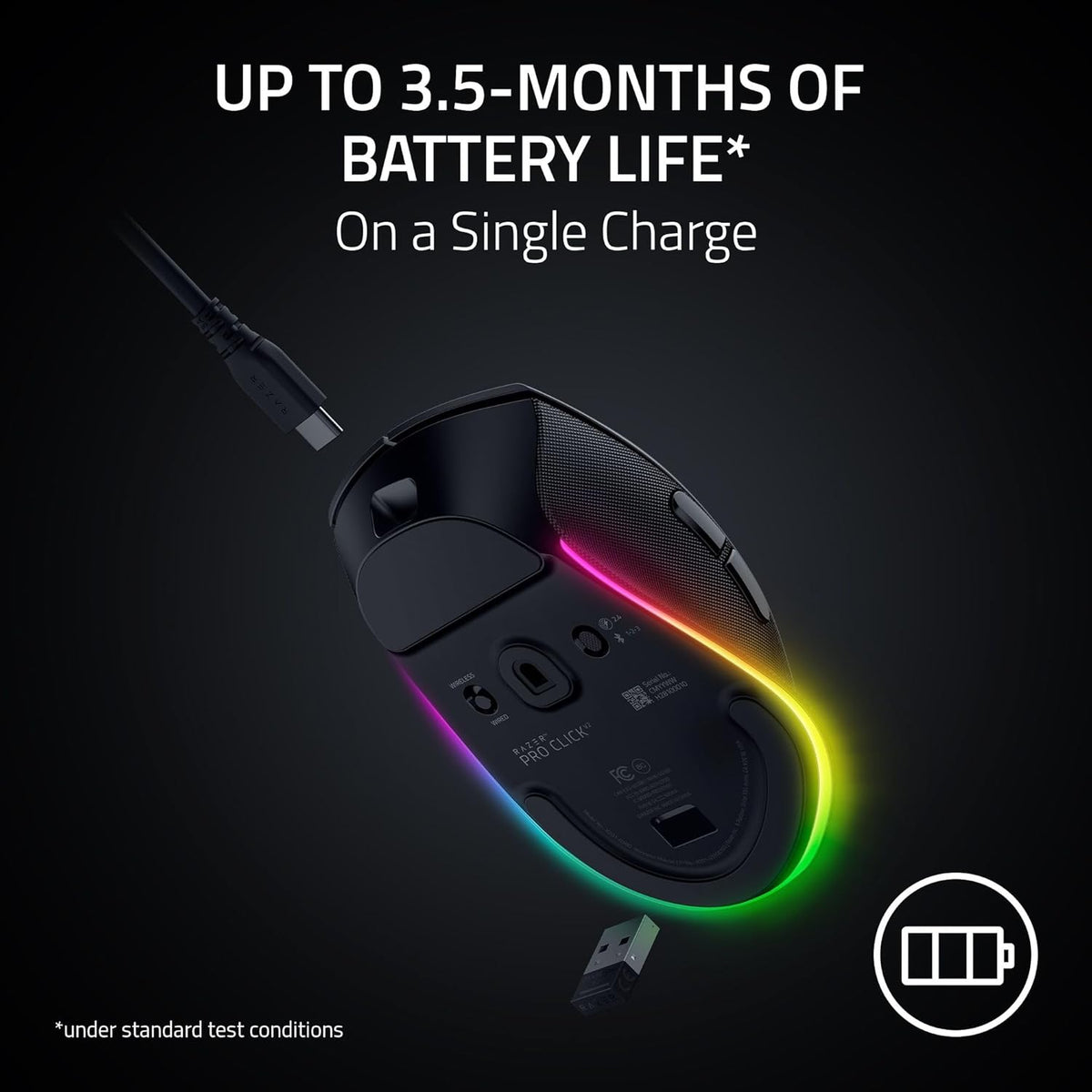 Razer Pro Click V2 Right-Handed Ergonomic Wireless Mouse