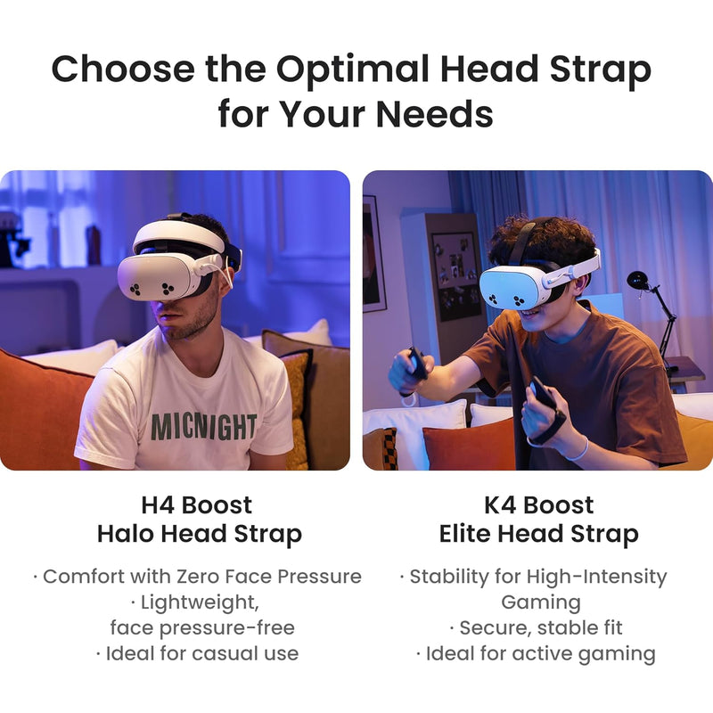 Kiwi Design H4 Boost Halo Battery Head Strap for Meta Quest 3/3S (QS03B)
