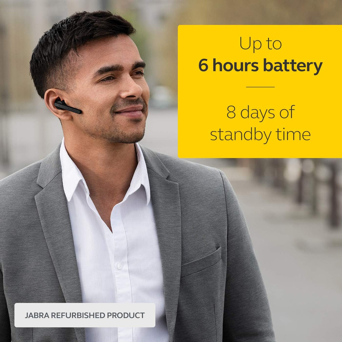 Jabra Talk 45 Mono Bluetooth Ear Hook Headset With 2 Noise-Cancelling Mirophones + Car Charger (Black)