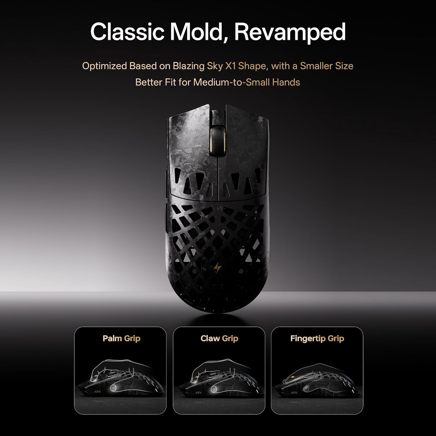 ATK Blazing Sky Ghost Extreme Series CarbonFiber Skeleton Gaming Mouse