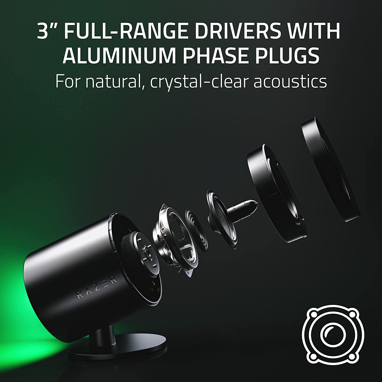 Razer Nommo V2 Full-Range 2.1 PC Gaming Speakers With Wired Subwoofer