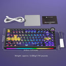 Ajazz AK820 V2 Pro RGB Tri-Mode Mechanical Keyboard (Transparent Purple-Yellow-Dark Purple) (Lychee Switch)