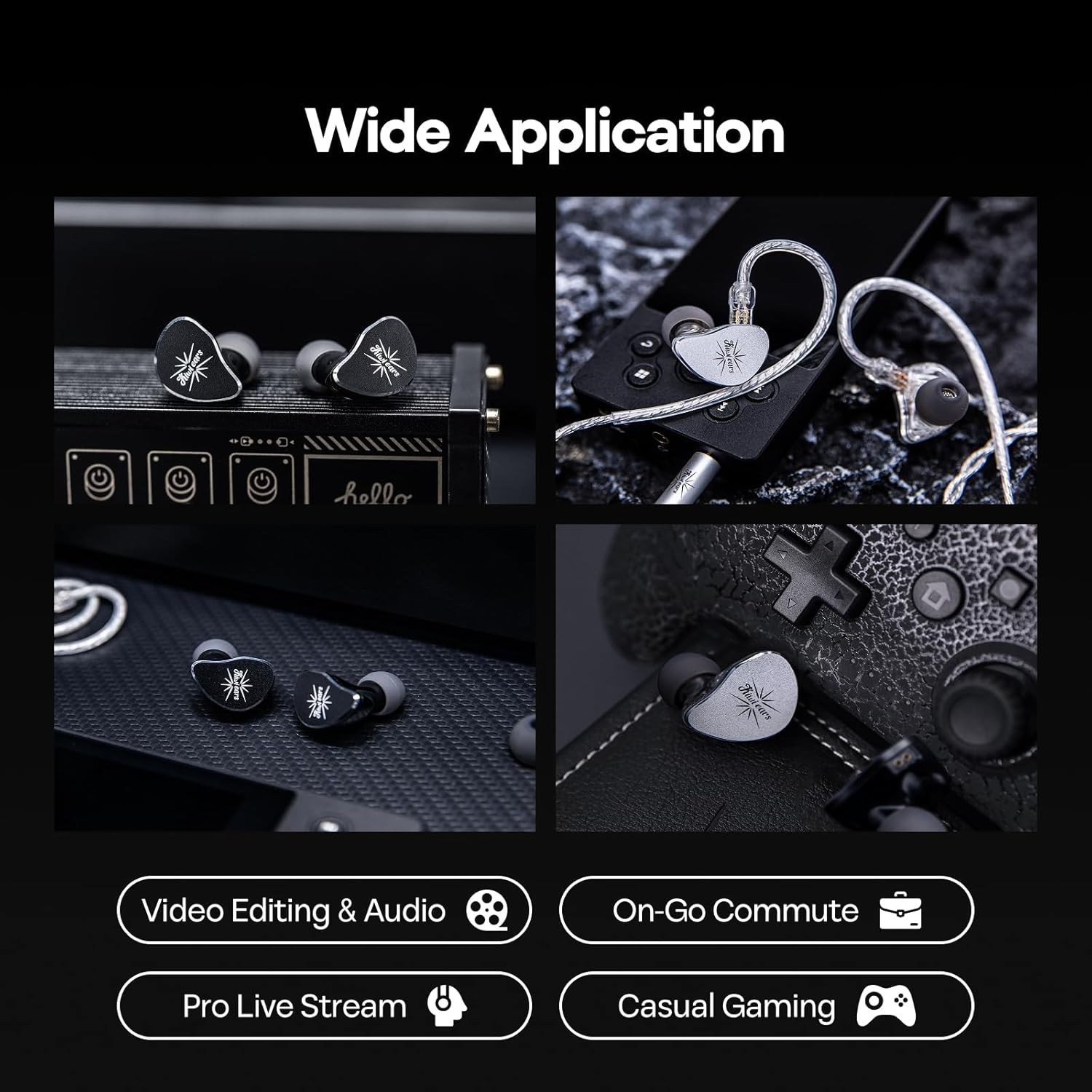 Kiwi Ears Belle 10mm DLC Dynamic Driver HiFi Wired Earbuds