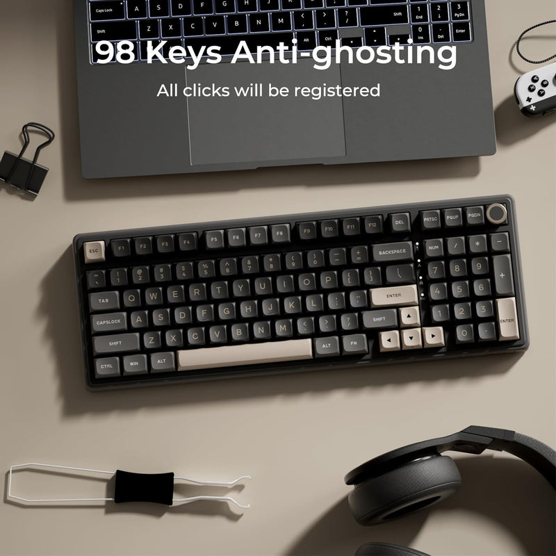 Royal Kludge R98Pro Wired RGB 98 Keys Hot-Swappable Mechanical Keyboard Phantom