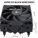 Thermalright AXP90-X53 Full HTPC/ITX Low-Profile CPU Air Cooler (Black)