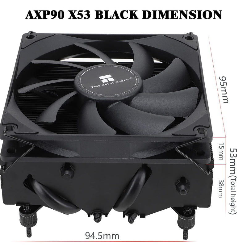 Thermalright AXP90-X53 Full HTPC/ITX Low-Profile CPU Air Cooler (Black)