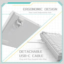 Ajazz AK820 White Backlit Wired 75% Hot-Swappable Mechanical Keyboard