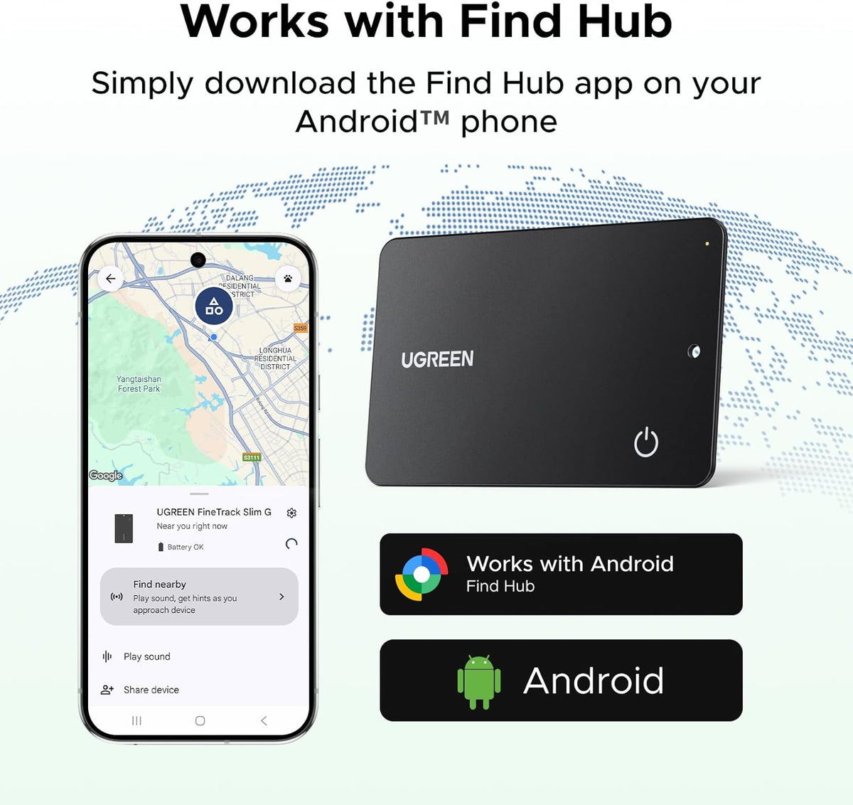 Ugreen Finder Slim Pro for Apple & Google (Black) (CM915/75644)