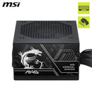 MSI MAG A750BN PCIE 5.0 III 750W 80+ Bronze Power Supply