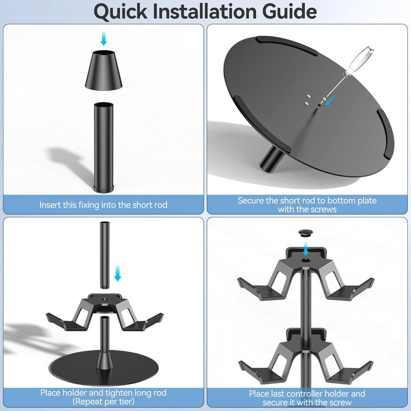 OIVO Controller & Headset Stand 3 Tiers (Black) (IV-P5425-3T)