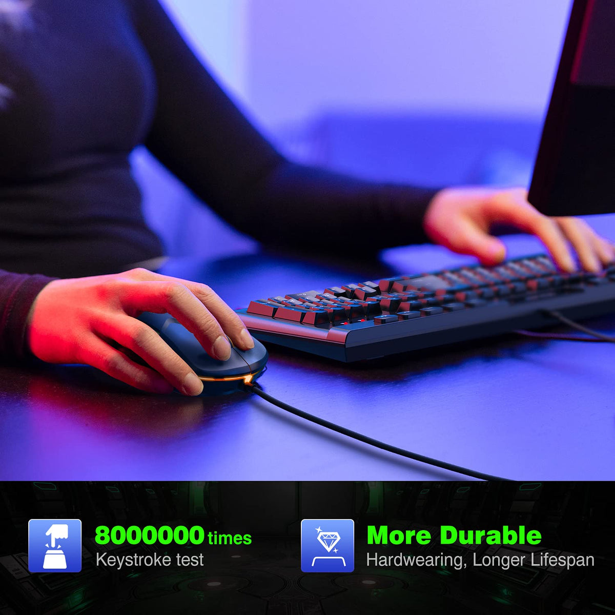 Onikuma G21 + CW902 RGB Wired Mechanical Keyboard Mouse Set 