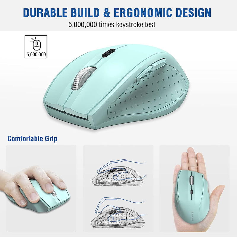 E-Yooso E-1010 Wireless Mouse (Sky Blue)