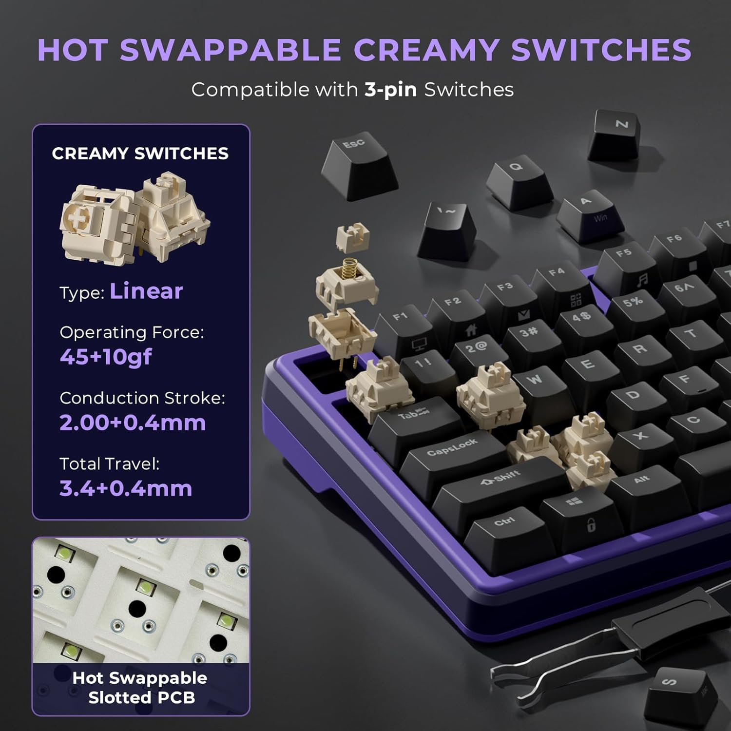 Royal Kludge RK X87 Single-Mode RGB 86 Keys Mechanical Keyboard