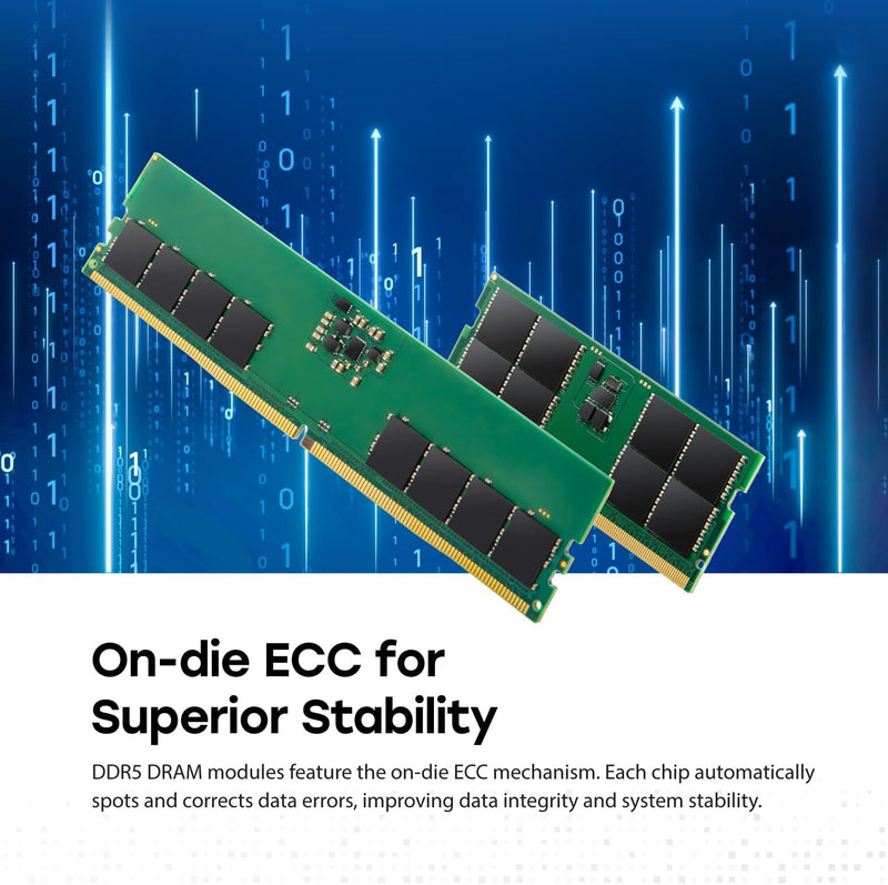 Transcend JETRAM DDR5 5600MHz U-DIMM 1Rx8 CL46 1.1V (16GB, 24GB) (JM5600ALE-16G, JM5600ALE-24G)