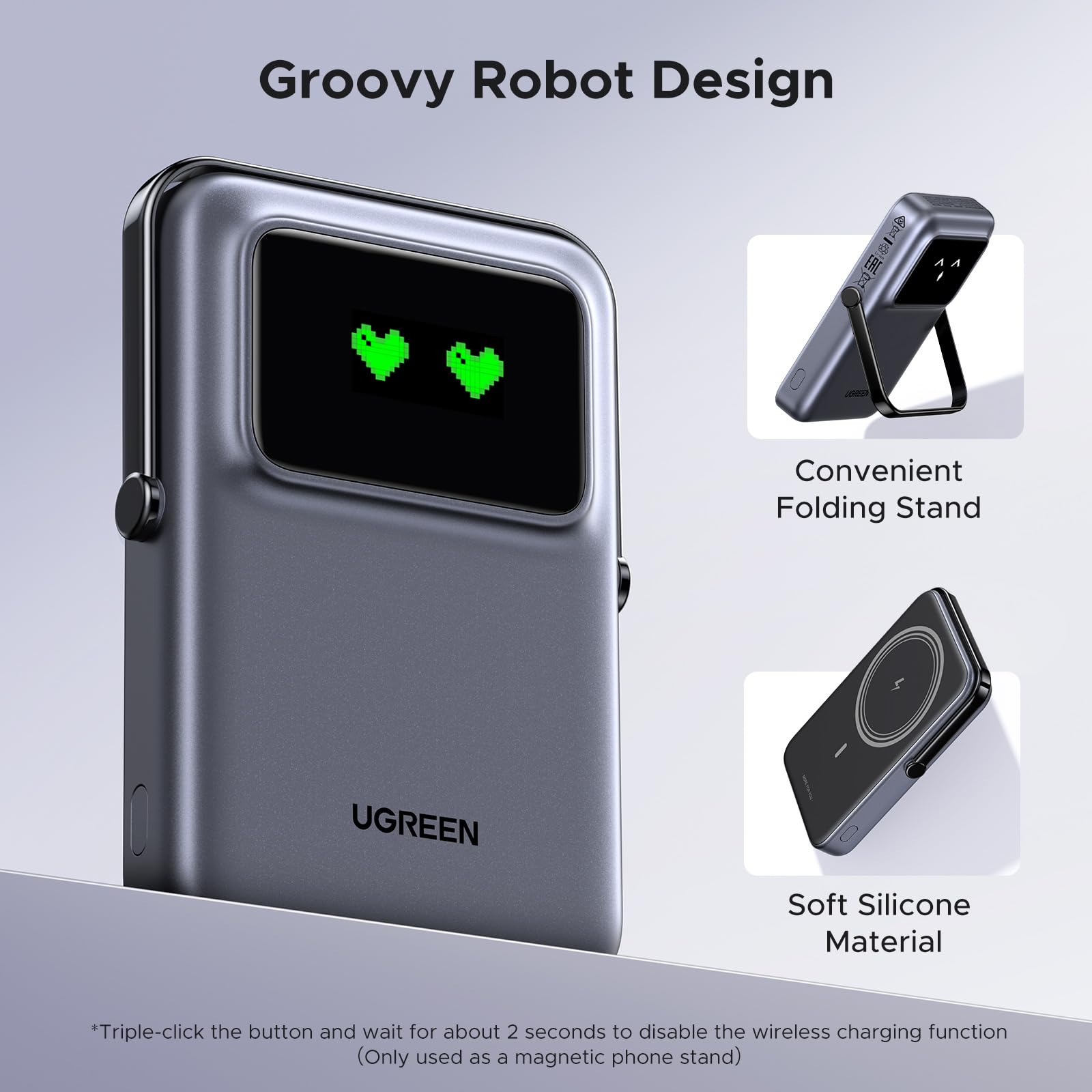 Ugreen Uno 10000mAh Mini Magnetic Wireless 20W Power Bank