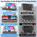 TV Dock Station for N-SWITCH / N-SWITCH OLED with Controller Charger & Game Slots (Black) (NG-SW804x)