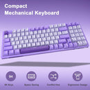 E-Yooso Z-94 Single Light 94-Keys Hot-Swappable Wired Mechanical Keyboard Light Purple (Blue Switch)