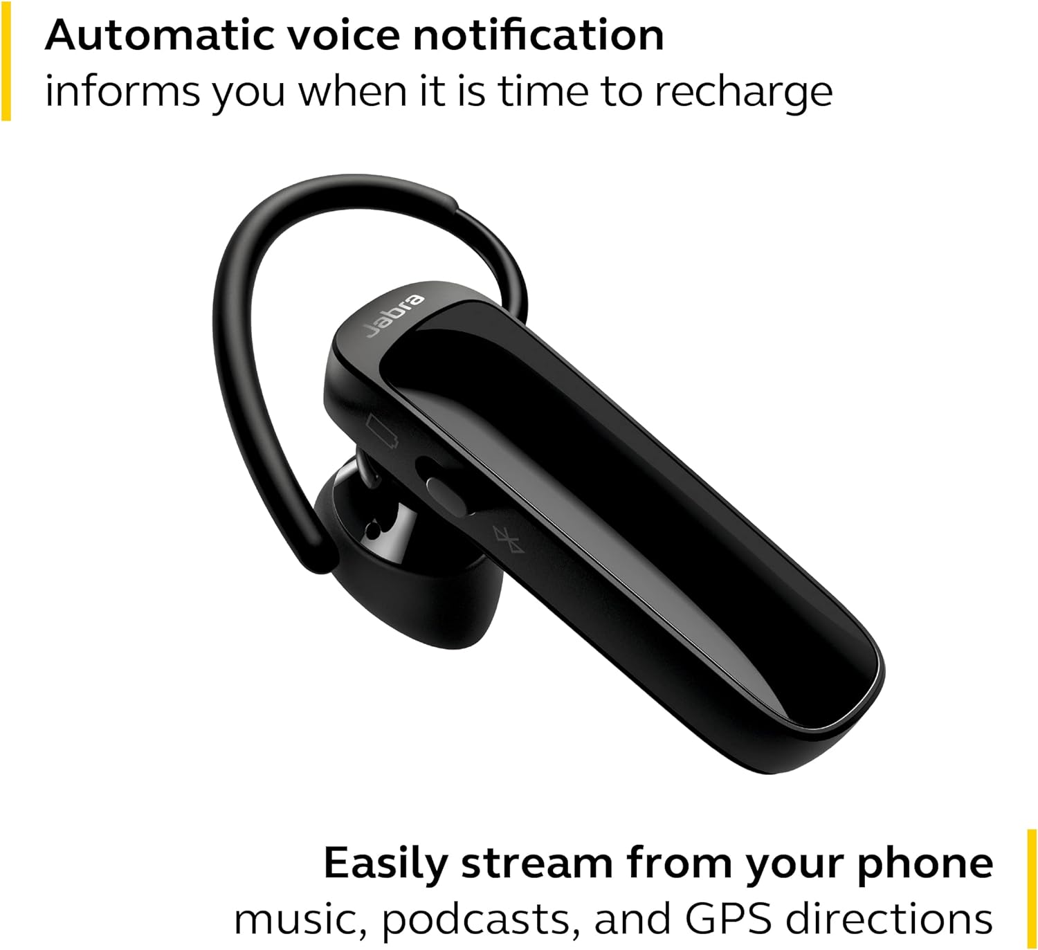 Jabra Talk 25 SE Mono Bluetooth Ear Hook Headset With Built-In Microphone (Black)