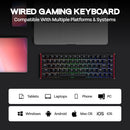 Ajazz ALUX68 Plus RGB Wired 68-Keys Aluminum CNC Case Hot-Swappable Mechanical Keyboard (Black)