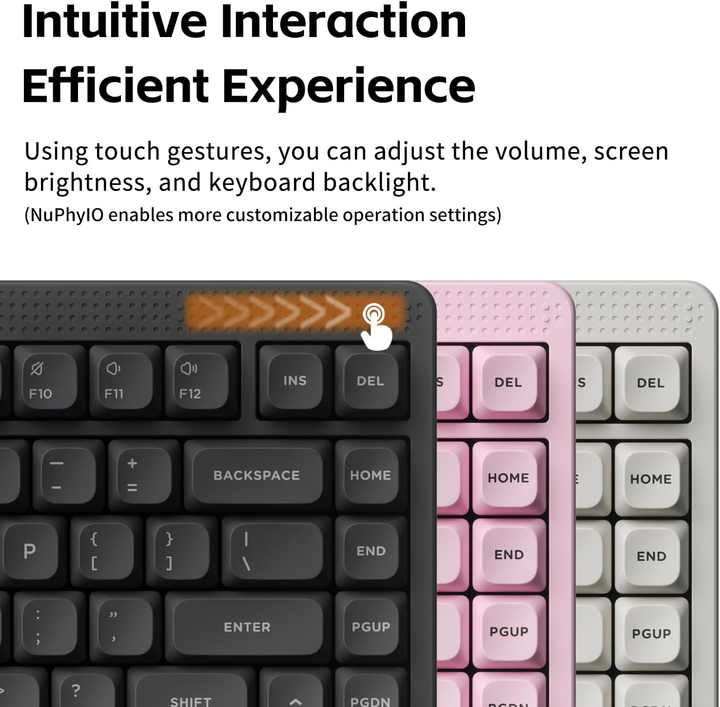 Nuphy Node75 High-Profile Hot-Swappable 82-Key Tri-Mode Wireless Mechanical Keyboard (Lunar White)
