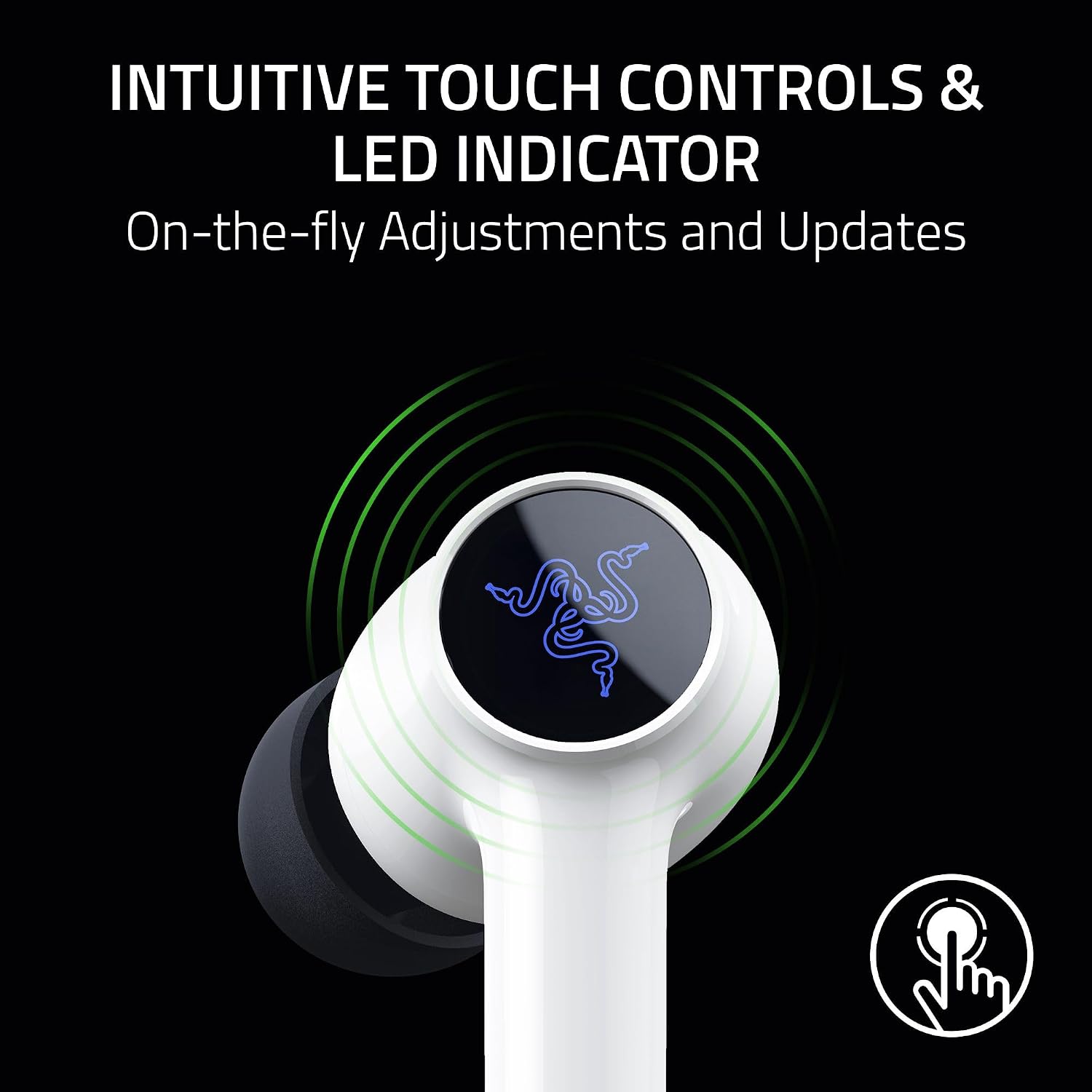 Razer Hammerhead V3 X HyperSpeed Wireless Multi-Platform Gaming Earbuds for PS5 (White)