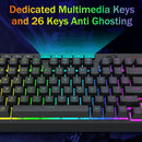 Redragon Crescent K524-RGB 75% Wired Gaming Keyboard With Macro Keys