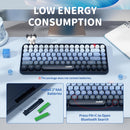 Ajazz 308I 84-Keys Bluetooth Wireless Membrane Keyboard (Mist Blue)