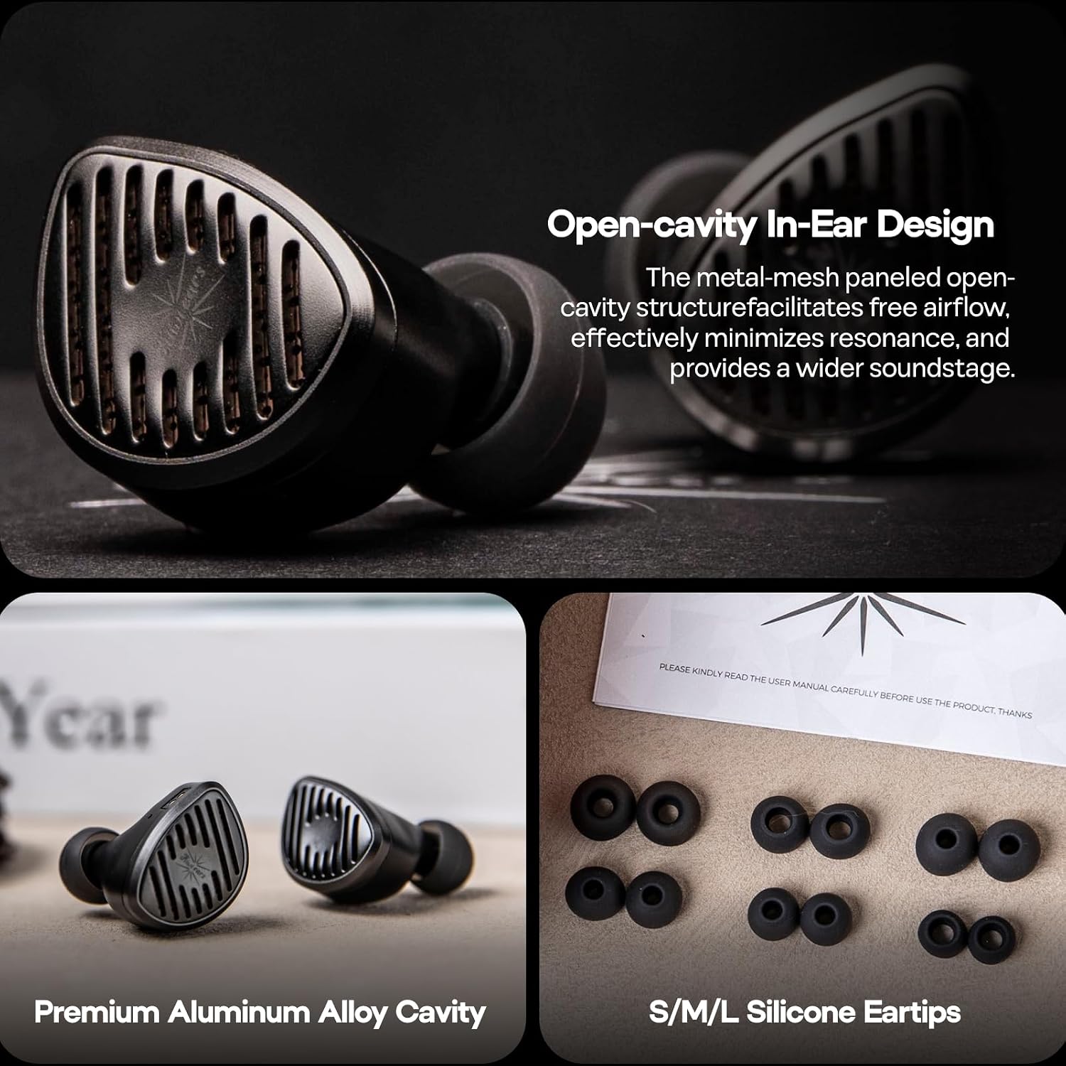 Kiwi Ears Septet 1DD+4BA+1Planar+1PZT Quadbrid IEM (Grey)