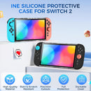 IINE Transparent PC Back Case + Silicone Joy-Pad Case Black for Nintendo Switch 2