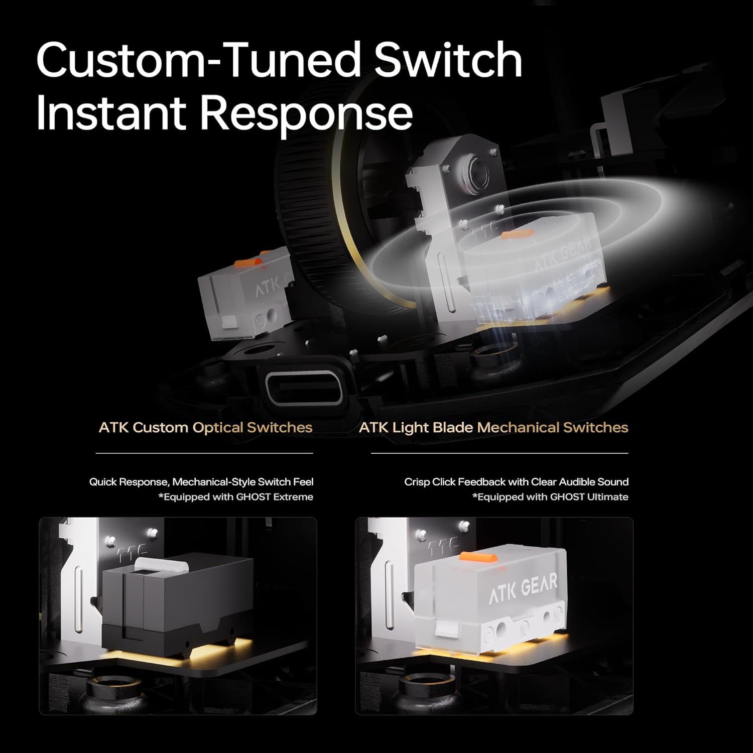 ATK Blazing Sky Ghost Extreme Series CarbonFiber Skeleton Gaming Mouse