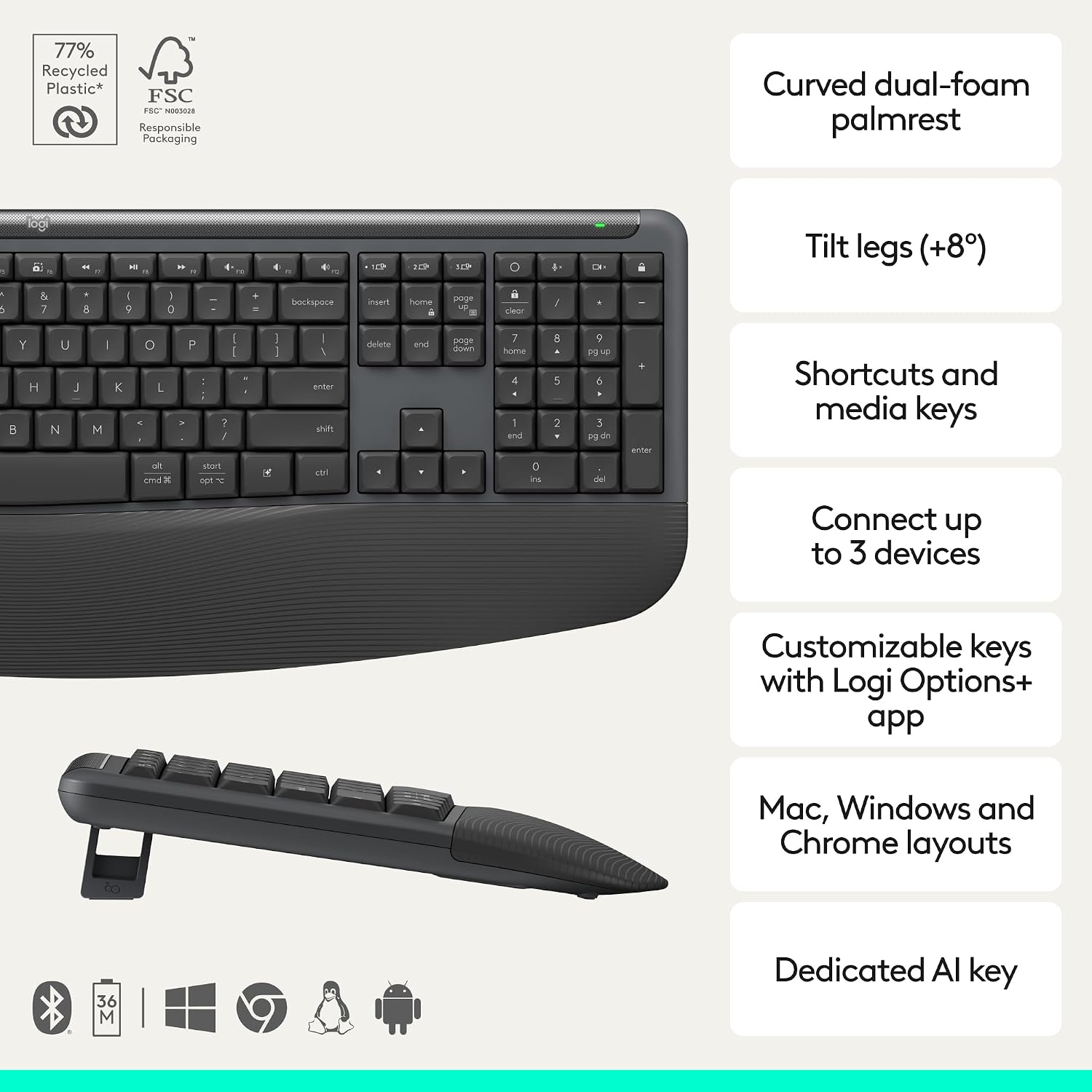 Logitech Signature MK880 Comfort Plus Keyboard & Mouse Combo