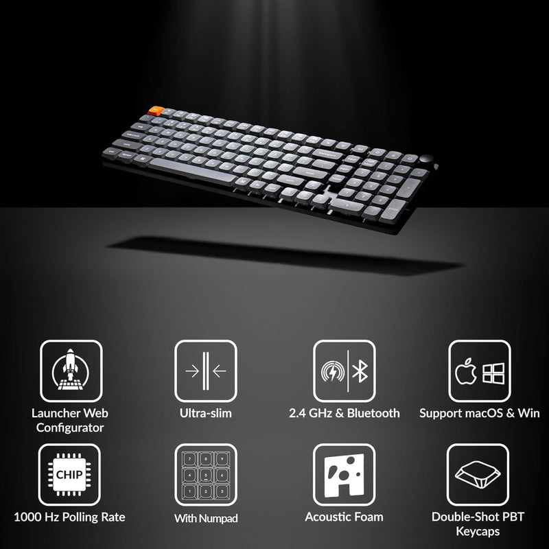 Keychron K17 Max QMK RGB Backlight Hot-Swappable Wireless Custom Mechanical Keyboard