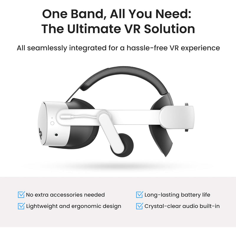 Kiwi Design K4 Duo AIO Audio Head Strap with Battery for Meta Quest 3/3S (QA05B)