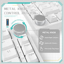Ajazz AK820 White Backlit Wired 75% Hot-Swappable Mechanical Keyboard