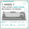 Ajazz AK820 White Backlit Wired 75% Hot-Swappable Mechanical Keyboard (Grey/White) (Red Switch)