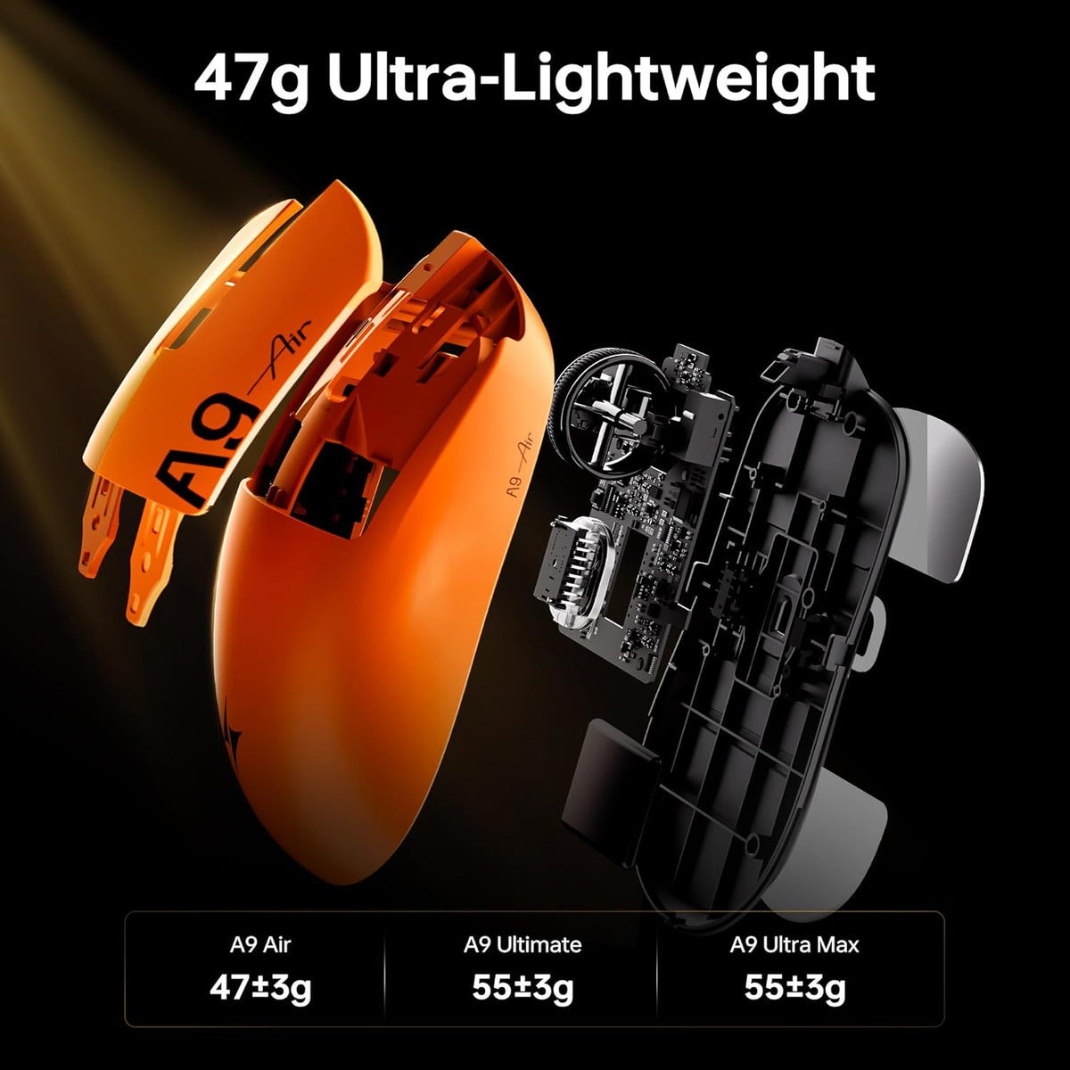 ATK Dragonfly A9 Air Ultimate Lightweight Wireless Gaming Mouse