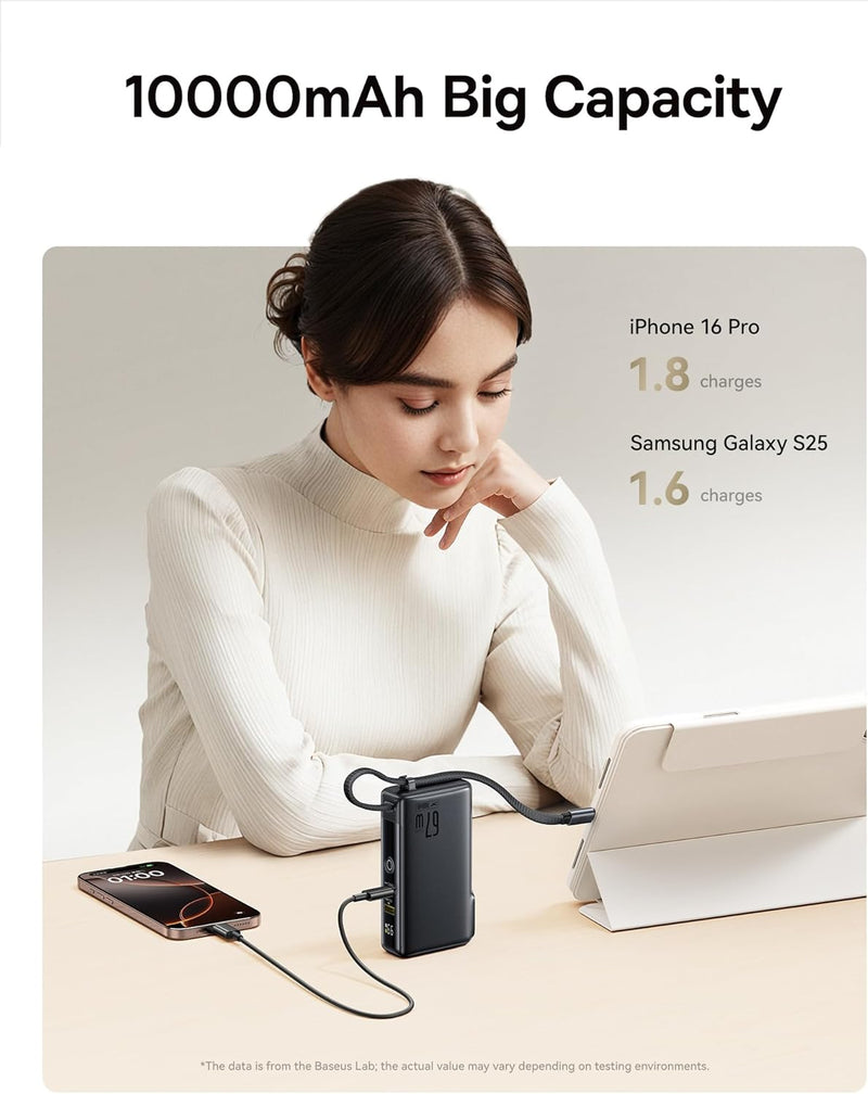 Baseus Nomos NT11 3-in-1 Omni-Charge Power Bank with Digital Display