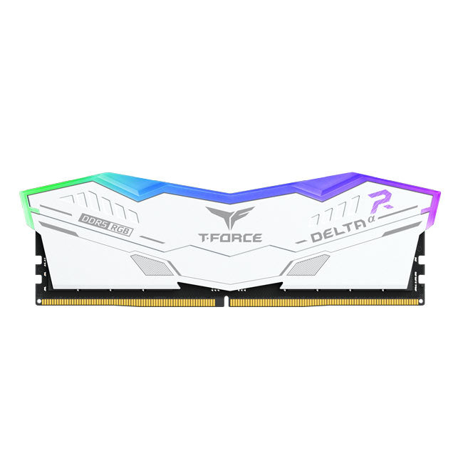 Teamgroup T-Force Delta ARGB 16GB (1x16GB) DDR5 Gaming Desktop Memory (White)