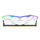 Teamgroup T-Force Delta ARGB 16GB (1x16GB) DDR5 Gaming Desktop Memory (White)