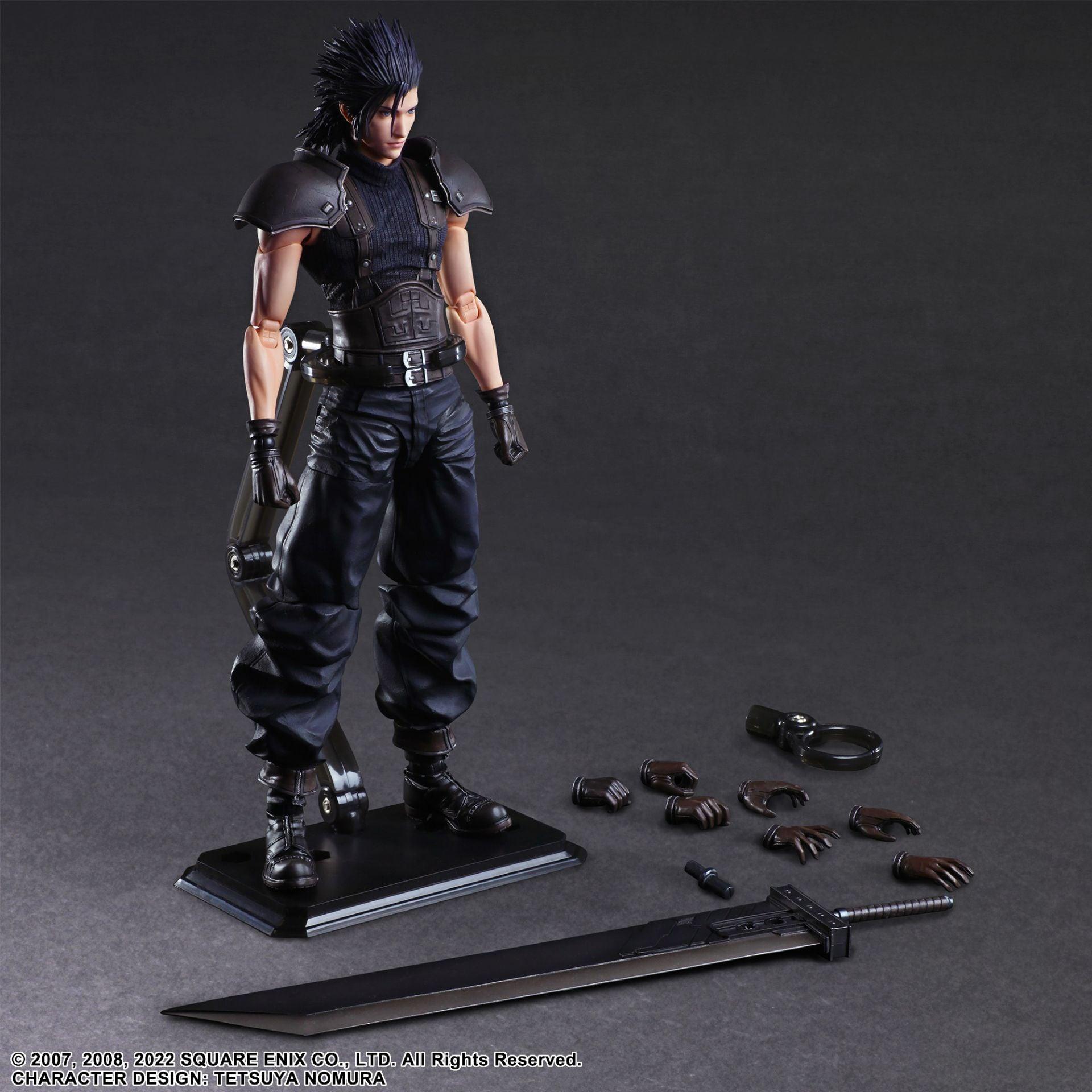 Crisis Core Final Fantasy VII Reunion Play Arts Kai Action Figure Zack Fair Soldier 1st Class