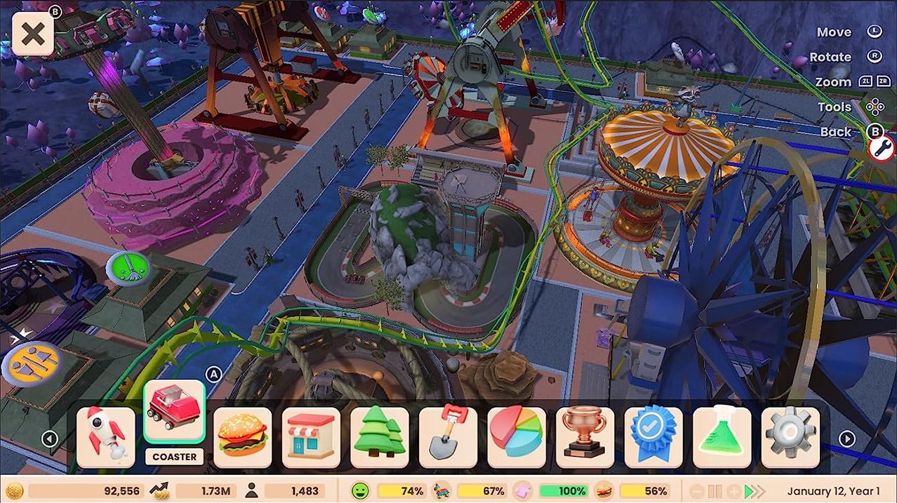 Nintendo Switch Roller Coaster Tycoon Adventures Deluxe