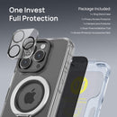 SODI CS03 Magnetic Ring Case w/ 1x Privacy Screen Protector and 1x Camera Lens Protector for iPhone 16 (iPhone 16 Pro, iPhone 16 Pro Max)